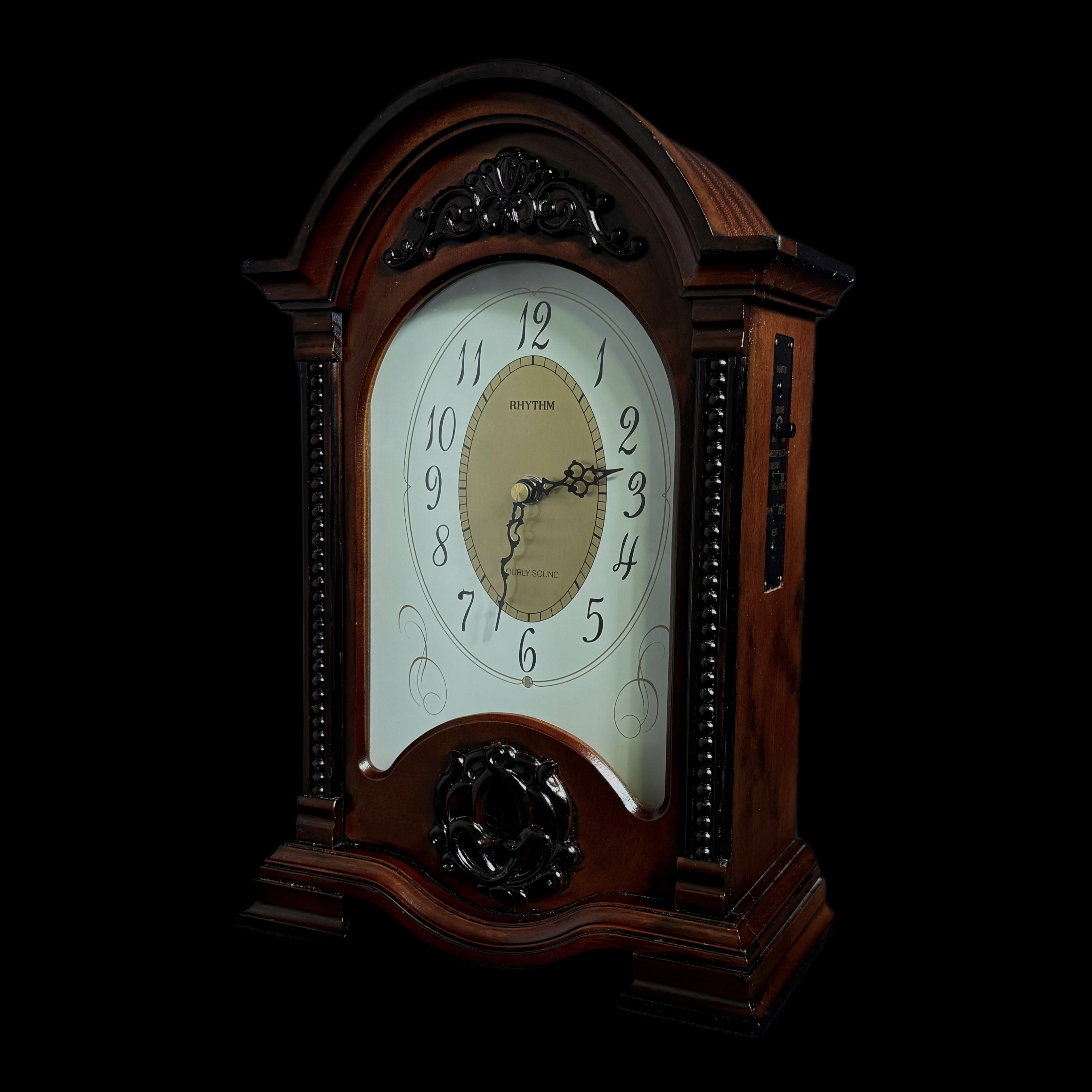 Rhythm "CTS Naples" Traditional Wooden Musical Mantel Clock with Popular Melodies - CRH120UR06