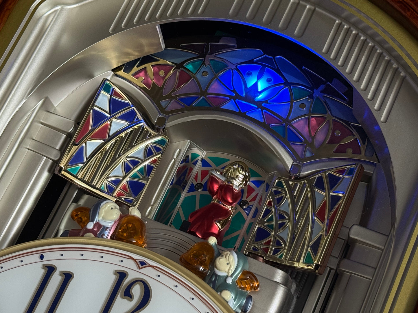 Seiko QXM223BRH "Classic Dropping Dial" Melodies in Motion Musical Moving Wall Clock