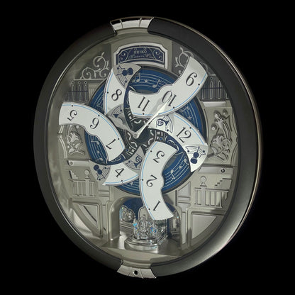 Seiko QXM366SRH “Musical Motifs” Melodies in Motion Dancing Dial Musical Wall Clock