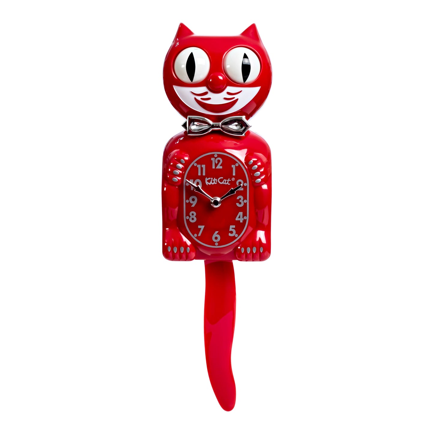 Original Kit-Cat Klock “Retro Red - Kitchen Edition” Limited Edition Novelty Moving Pendulum Wall Clock by California Clock Company - BC-58-RK