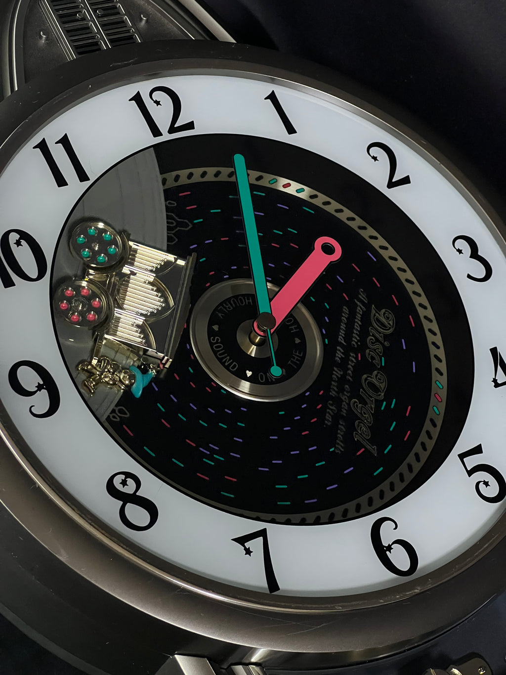Rhythm "Calliope Phonograph" Magic Motion Musical Wall Clock with Moving Animation - 4MH714RH08