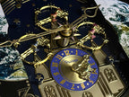 Rhythm “Peaceful Cosmos Entertainer” Moving Earth Dial Magic Motion Musical Wall Clock with Popular Melodies - 4MH839WB19