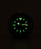 Seiko QHE207SLH "Mai Modern Watch Dial" Silver Heritage Design Luminous Desk & Alarm Clock with Rotating Bezel