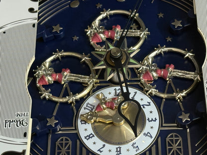 Rhythm "Timecracker Golden Oak" Moving Dial Magic Motion Musical Wooden Wall Clock with Popular Melodies - 4MH782-R07