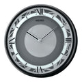 Seiko QXS003KRH "Zen Time" Metallic Black Modern Musical Wall Clock with LED Light Show & 4 Original Melodies