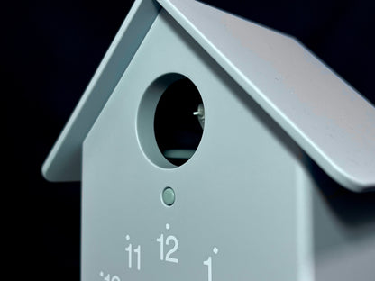 Rhythm “Tori House (Blue)” Modern Wall or Mantel Cuckoo Clock with Real Cuckoo Sound - 4RH797SR04