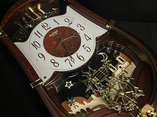 Rhythm “Concerto Entertainer II” Musical Motion Decorative Pendulum Wall Clock with Folk Songs - 4MH889WU23