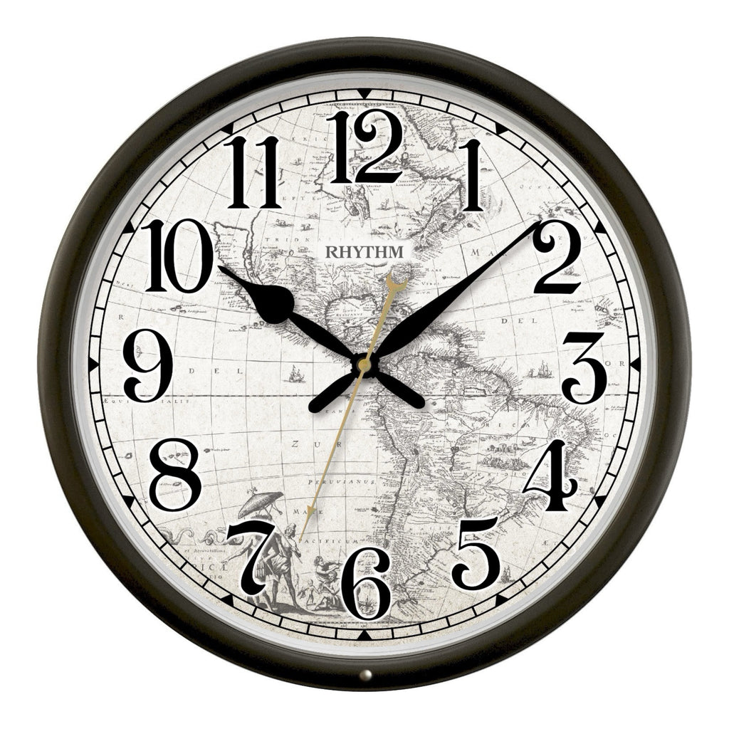 Rhythm 14-Inch Melody “Earth” Decorative Musical Wall Clock - CMH766UR06