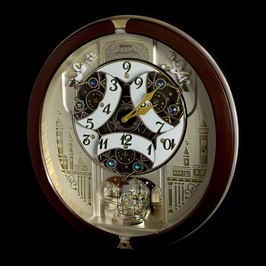 Seiko QXM491BRH "2013 Special Collector's Edition" Melodies in Motion Dancing Dial Musical Wall Clock with '70s Pop Music