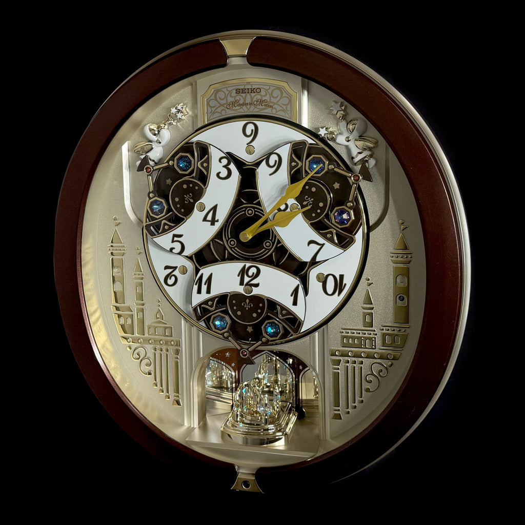 Seiko QXM491BRH "2013 Special Collector's Edition" Melodies in Motion Dancing Dial Musical Wall Clock with '70s Pop Music