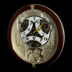 Seiko QXM491BRH "2013 Special Collector's Edition" Melodies in Motion Dancing Dial Musical Wall Clock with '70s Pop Music