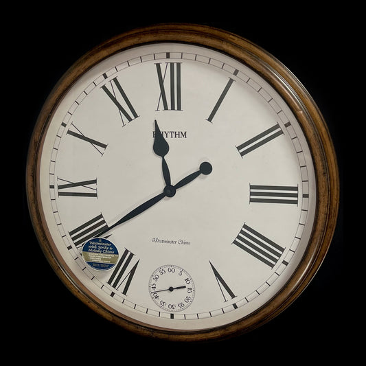 Rhythm “WSM Masters 721” Traditional Wooden Musical & Chiming Large Gallery Wall Clock with Popular Melodies - CMH721UR06