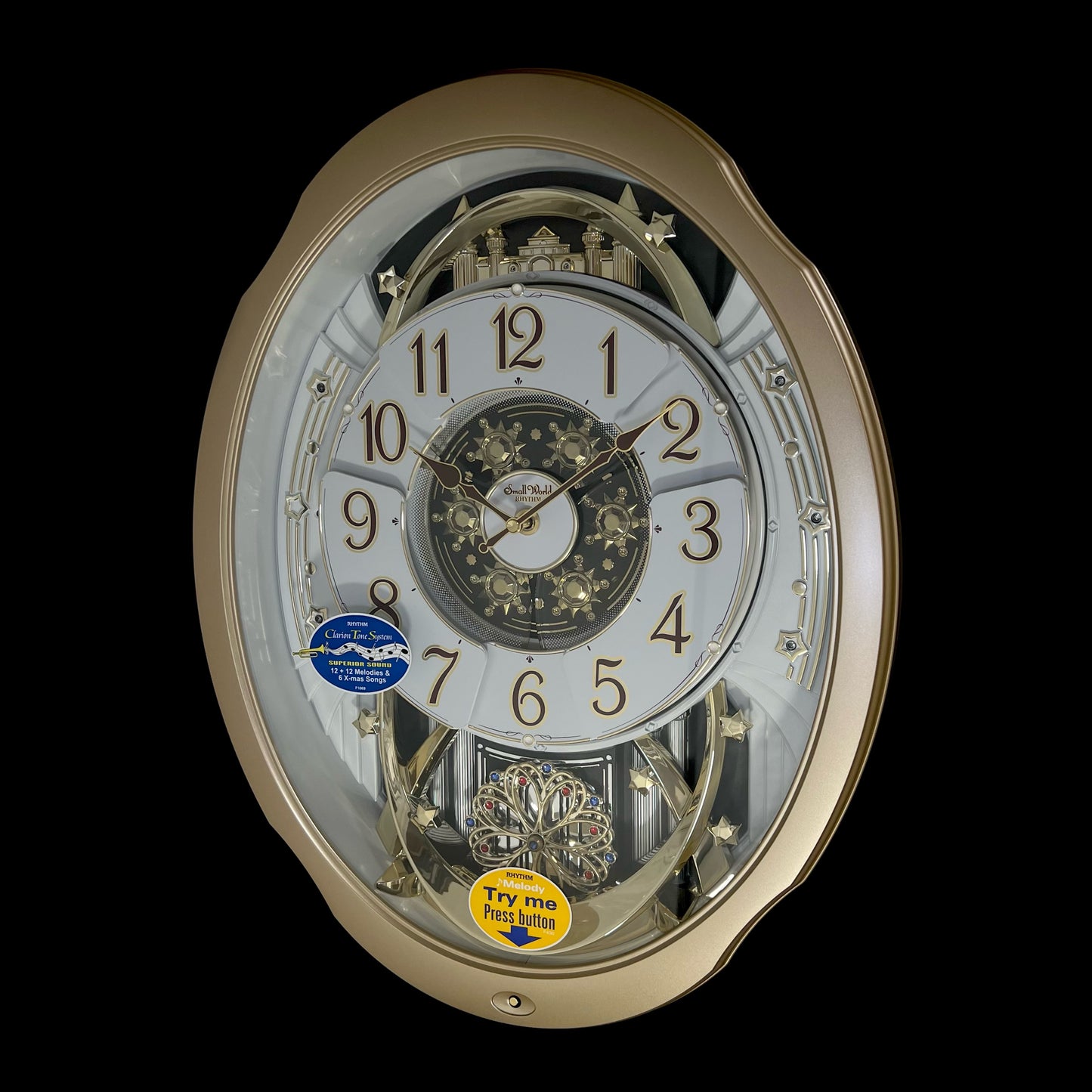 Rhythm “Marvelous” Magic Motion Musical Wall Clock with Moving Dial - 4MH842WD18