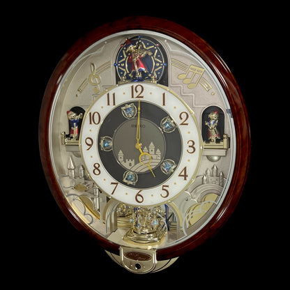 Seiko QXM160BRH “2008 Special Collector's Edition" Melodies in Motion Musical Moving Wall Clock with Music by The Beatles