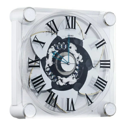 NEW! | Seiko Emblem AHS446WRH "Grace Elite" Melodies in Motion Musical Wall or Mantel Clock with Animated Moving Dial