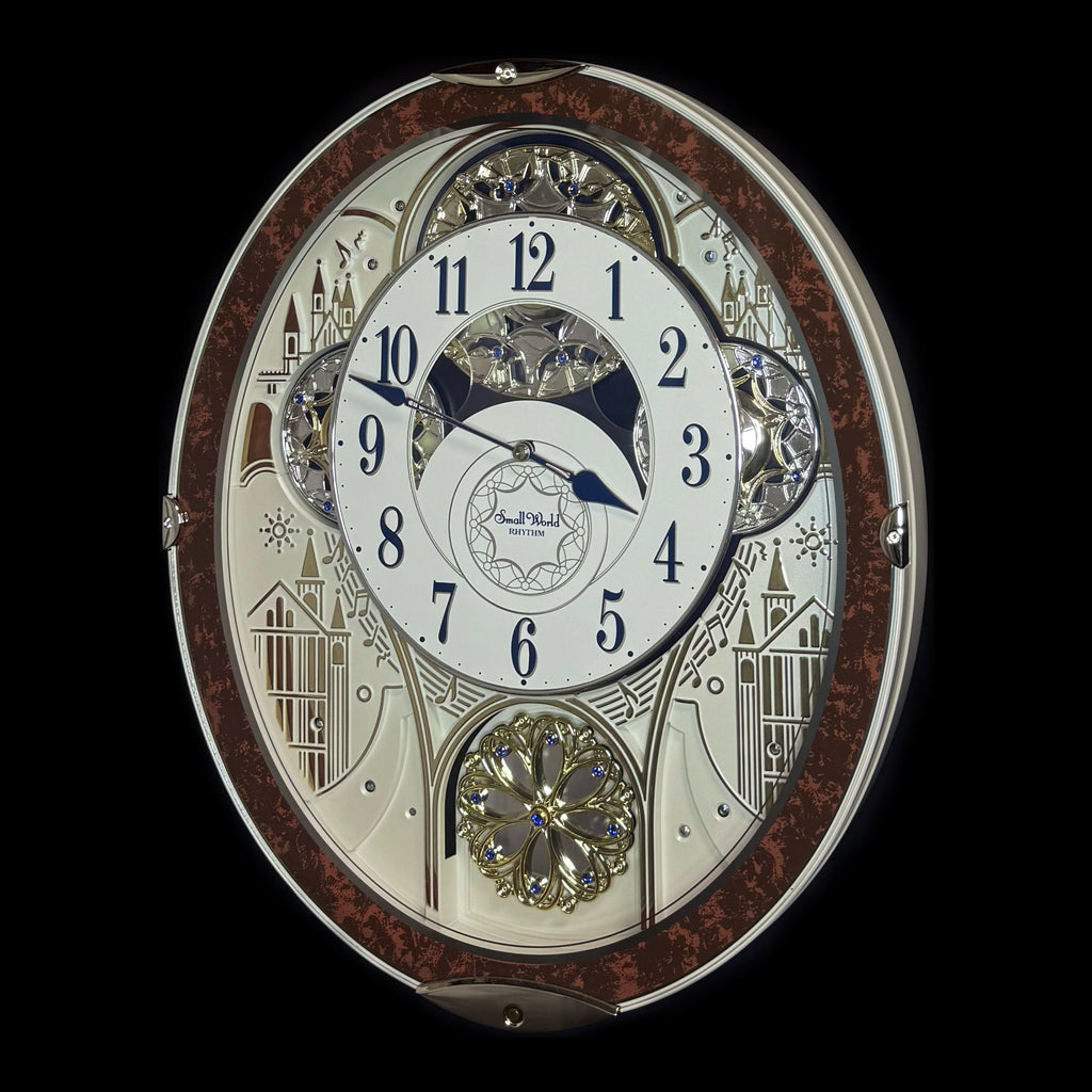Rhythm "Gala III" Magic Motion Musical Wall Clock with Rotating Dial - 4MH447WU23