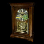 Rhythm “WSM Highland” Traditional Wooden Musical & Chiming Pendulum Mantel Clock with Embossed Steel Dial - CRH270UR06