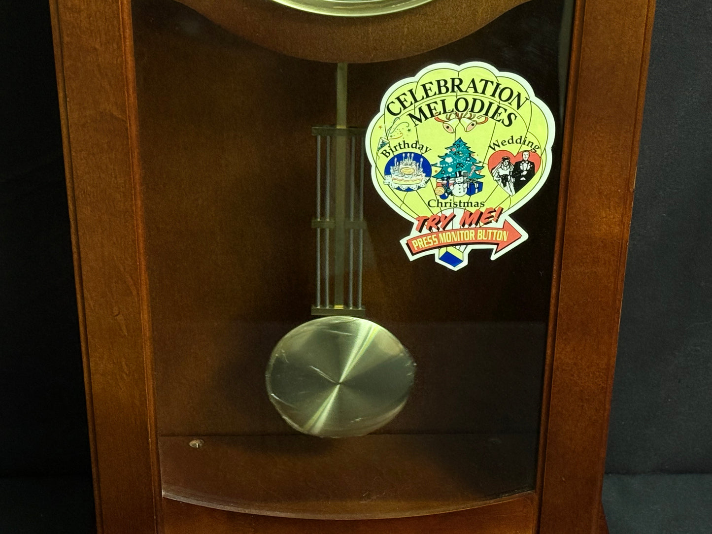 Rhythm “Celebration Time 314” Traditional Wooden Musical & Chiming Pendulum Wall Clock - CMJ314-R06