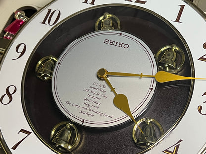 Seiko QXM134BRH "2005 Special Collector's Edition" Melodies in Motion Musical Moving Wall Clock with Music by The Beatles