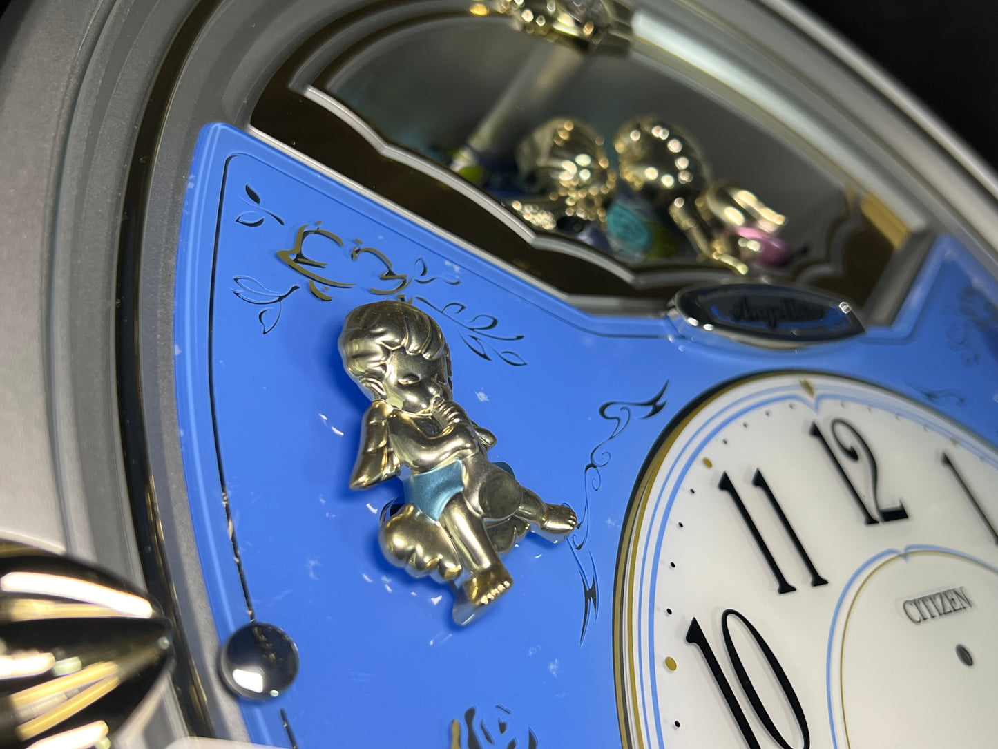 Citizen (Rhythm) “Angel Kiss” Musical Motion Decorative Pendulum Wall Clock from Japan - 4MN404-019