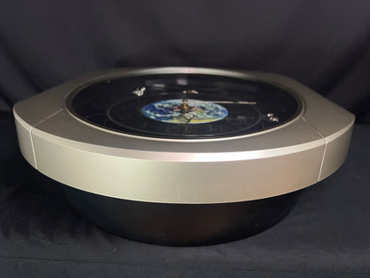 Rhythm “Peaceful Cosmos” Moving Earth Dial Magic Motion Musical Wall Clock with Popular Melodies - 4MH751AR19