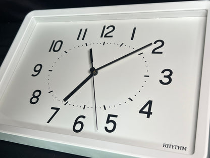 Rhythm “Tanjun” Modern Wall or Table Clock with Quiet Sweep Second Hand - 8MG815SR03
