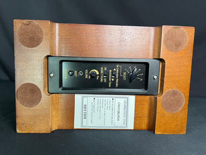 Rhythm “Celebration Time 108” Traditional Wooden Inlaid Musical & Chiming Mantel Clock - CRH108UR06