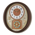 Seiko QXM357BRH “Warm Summer Stars” Melodies in Motion Musical Decorative Moving Wall Clock with 19 Songs