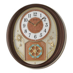 Seiko QXM357BRH “Warm Summer Stars” Melodies in Motion Musical Decorative Moving Wall Clock with 19 Songs