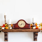 Hermle "Acton" 8-Day Keywound Traditional Tambour-Style Wooden Chiming Mantel Clock - 21142-070340