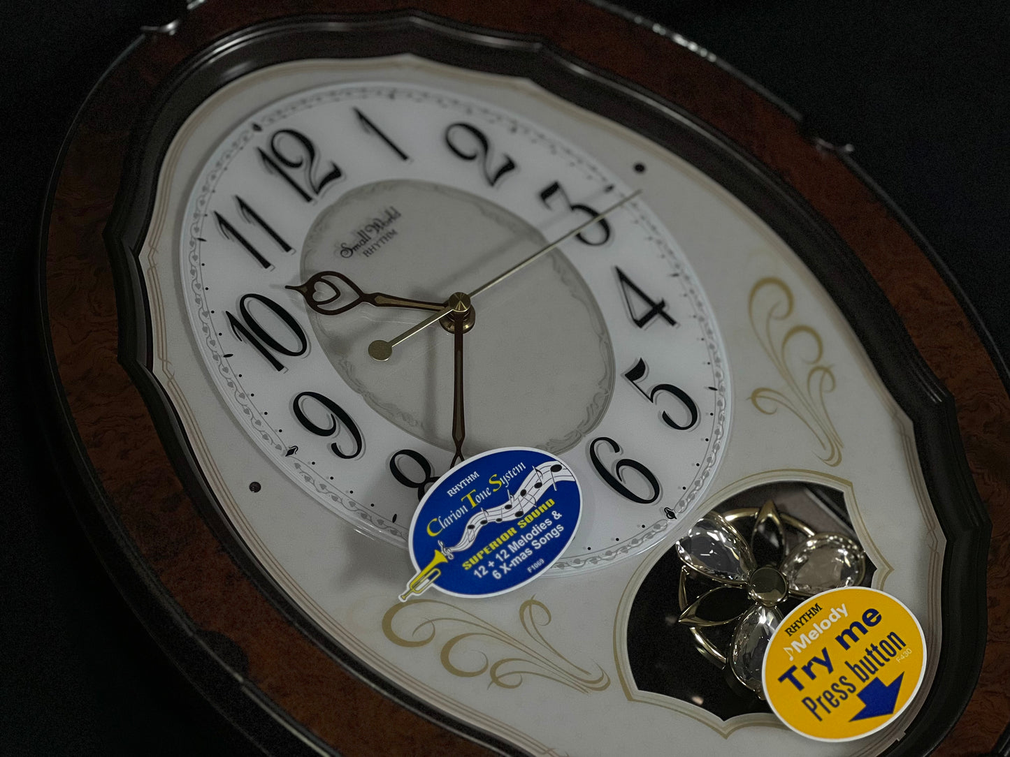Rhythm “Caprice” Musical Motion Decorative Pendulum Wall Clock - 4MJ400WD23