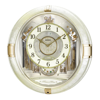 Seiko QXM603WRH “Winter Angels” Melodies in Motion Jaw-Dropping Dial Musical Moving Wall Clock with 13 Songs