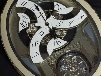 Rhythm "Classic Brilliance" Moving Dial Magic Motion Musical Wall Clock - 4MH787PD18