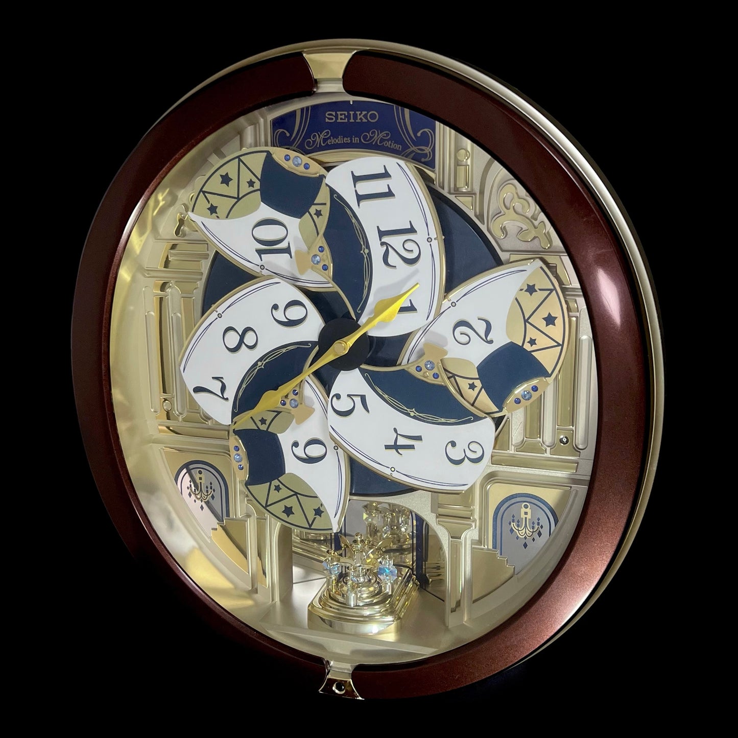 Seiko QXM541BRH "2014 Special Collector's Edition" Melodies in Motion Dancing Dial Musical Wall Clock with Music by The Beatles