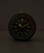 Seiko QHE207SLH "Mai Modern Watch Dial" Silver Heritage Design Luminous Desk & Alarm Clock with Rotating Bezel