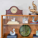 Hermle "Acton" 8-Day Keywound Traditional Tambour-Style Wooden Chiming Mantel Clock - 21142-070340