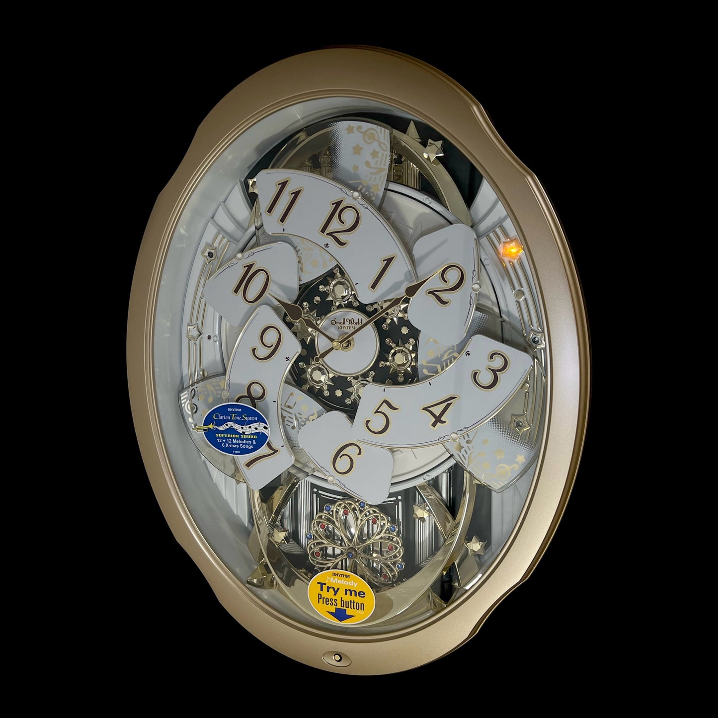 Rhythm “Marvelous” Magic Motion Musical Wall Clock with Moving Dial - 4MH842WD18