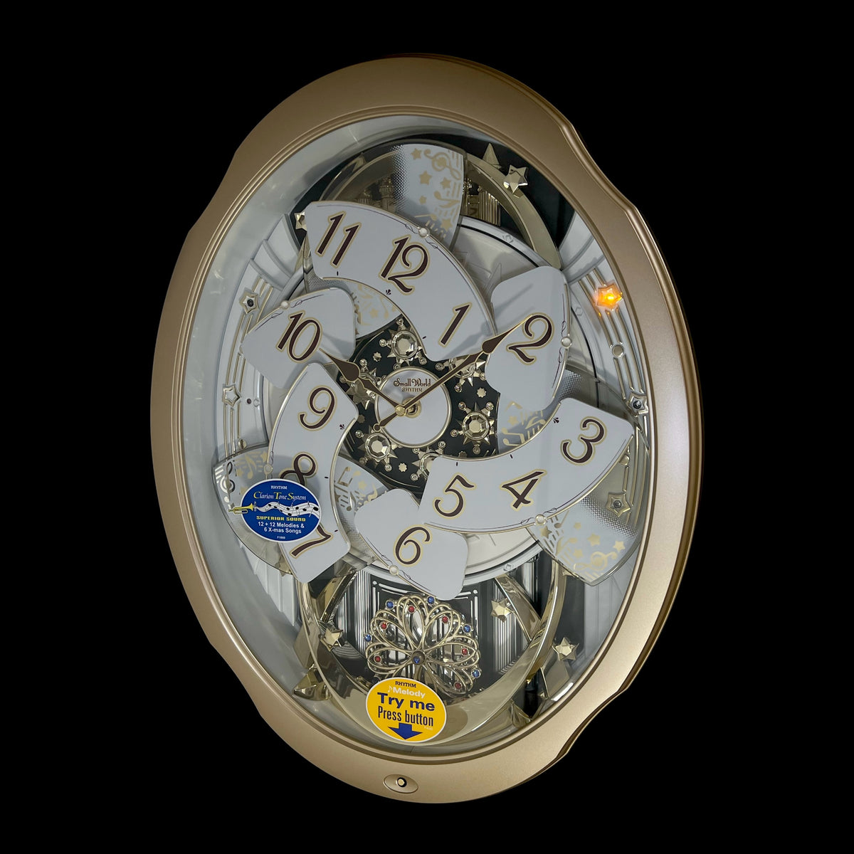 Rhythm “Marvelous” Magic Motion Musical Wall Clock with Moving Dial - 4MH842WD18