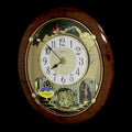 Rhythm "Woodgrain Stars" Moving Dial Magic Motion Musical Wall Clock - 4MH843WS23