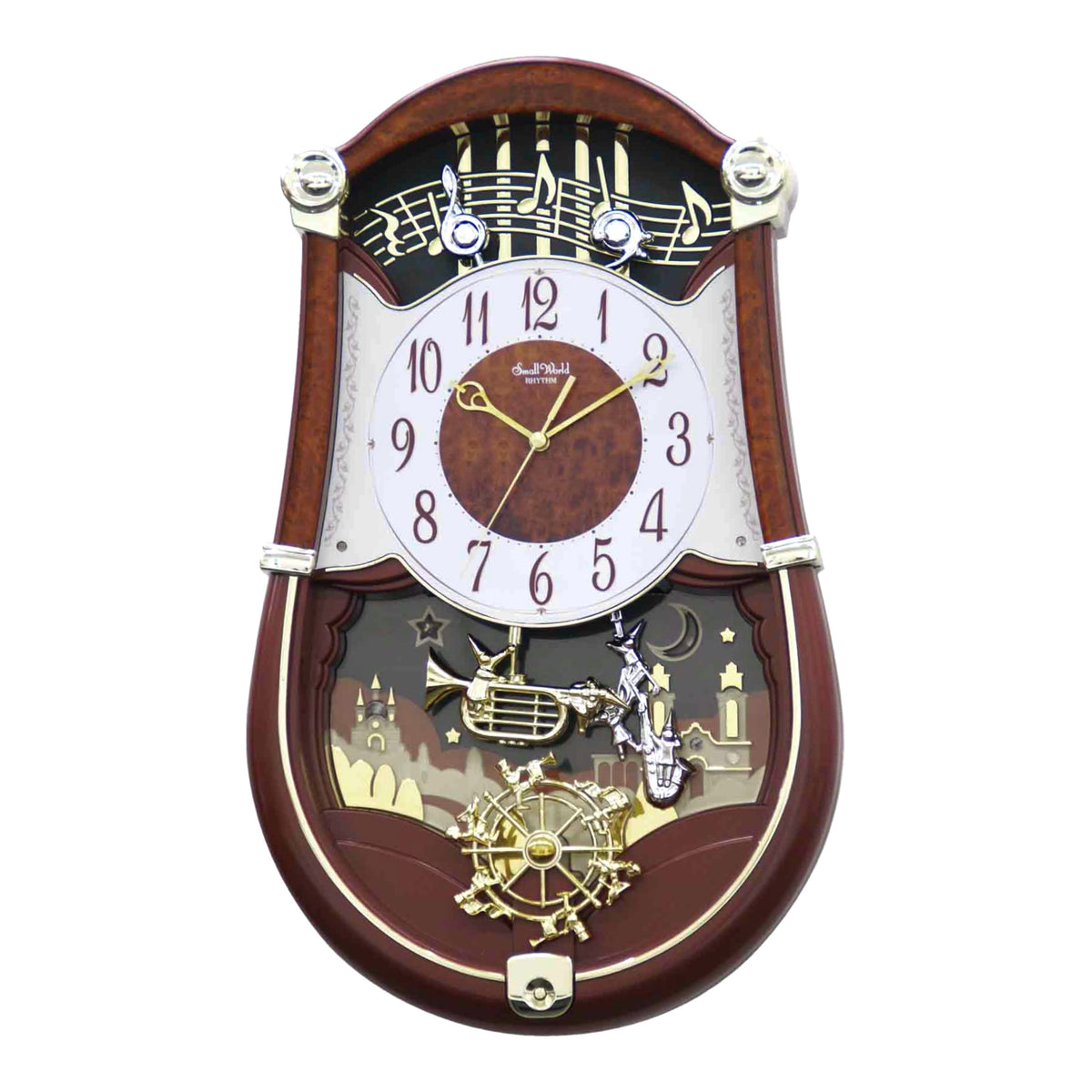 Rhythm “Concerto Entertainer II” Musical Motion Decorative Pendulum Wall Clock - 4MH889WU23