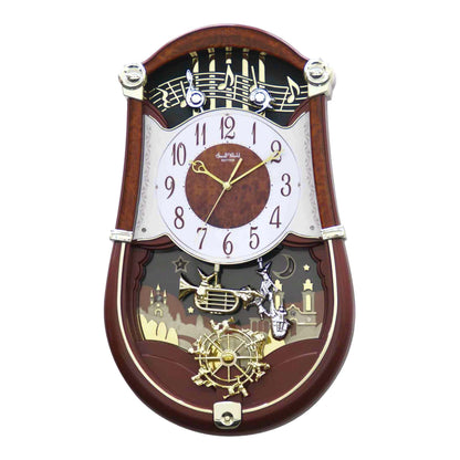 Rhythm “Concerto Entertainer II” Musical Motion Decorative Pendulum Wall Clock - 4MH889WU23