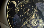Rhythm “Peaceful Cosmos Entertainer” Moving Earth Dial Magic Motion Musical Wall Clock with Popular Melodies - 4MH839WB19