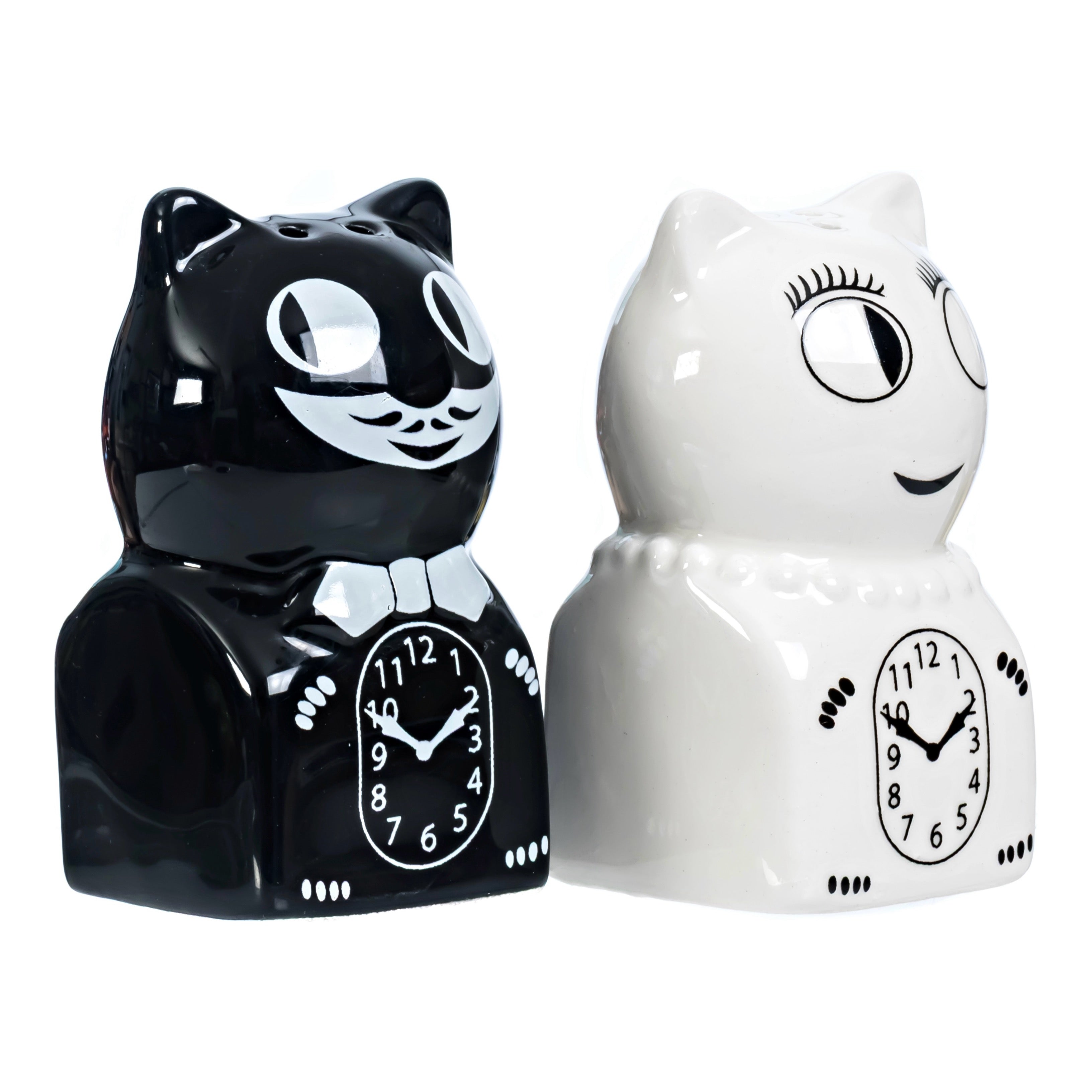 Kit-Cat Klock Shaped Salt & Pepper Shakers by California Clock Company
