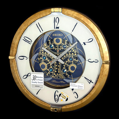 Seiko QXM387GRH “Kingly Mechanical” Melodies in Motion Dancing Dial Musical Wall Clock