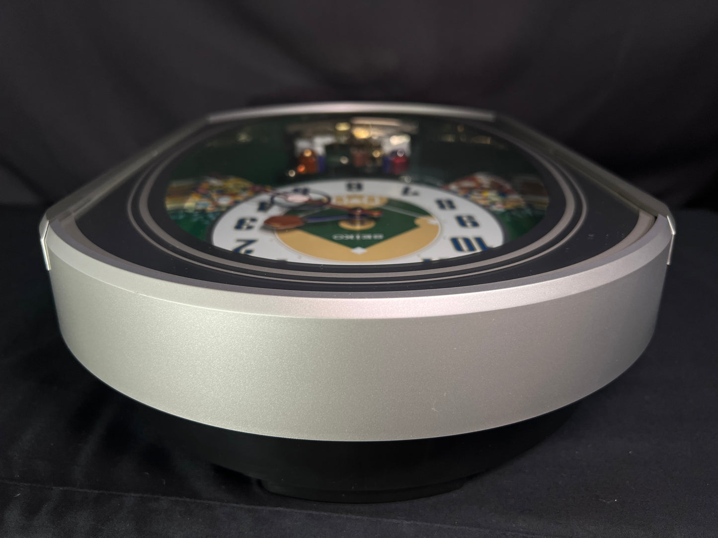 Seiko QXM256SRH "Baseball" Melodies in Motion Musical Moving Wall Clock with Americana Music