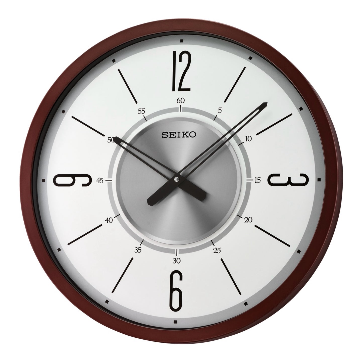 Seiko QXA759BLH "Abbott" Large Gallery Wall Clock with Glass Front