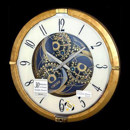Seiko QXM387GRH “Kingly Mechanical” Melodies in Motion Dancing Dial Musical Wall Clock