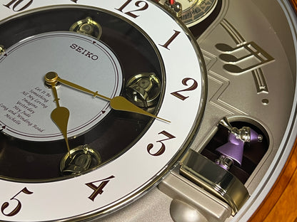 Seiko QXM134BRH "2005 Special Collector's Edition" Melodies in Motion Musical Moving Wall Clock with Music by The Beatles
