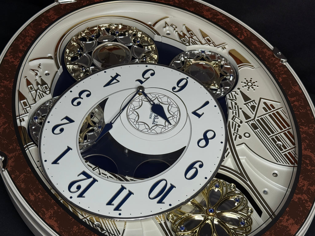 Rhythm "Gala III" Magic Motion Musical Wall Clock with Rotating Dial - 4MH447WU23