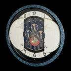 Rhythm “Small World Partage Home (Blue)” Moving Dial Magic Motion Musical Wall Clock with Popular Melodies - 4MH754RH04